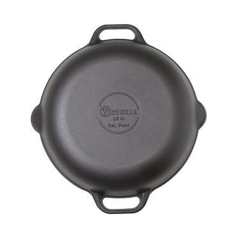 Victoria Victoria Cast Iron 13" Everyday Skillet with Loop Handles