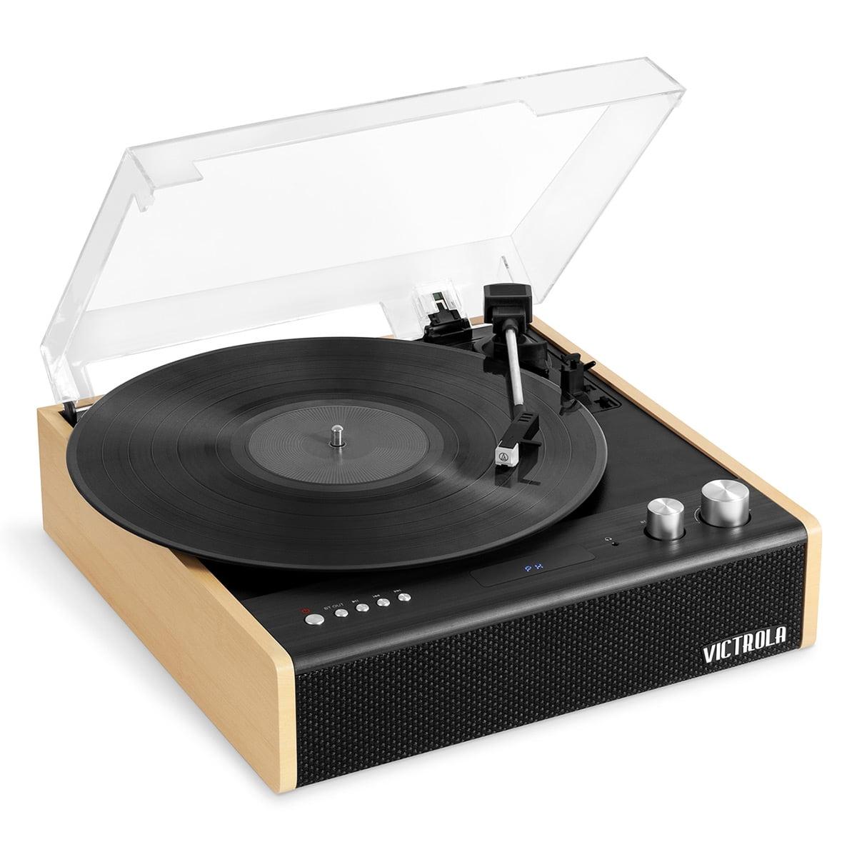 Victrola Eastwood Bamboo 3-Speed Bluetooth Turntable with Speakers