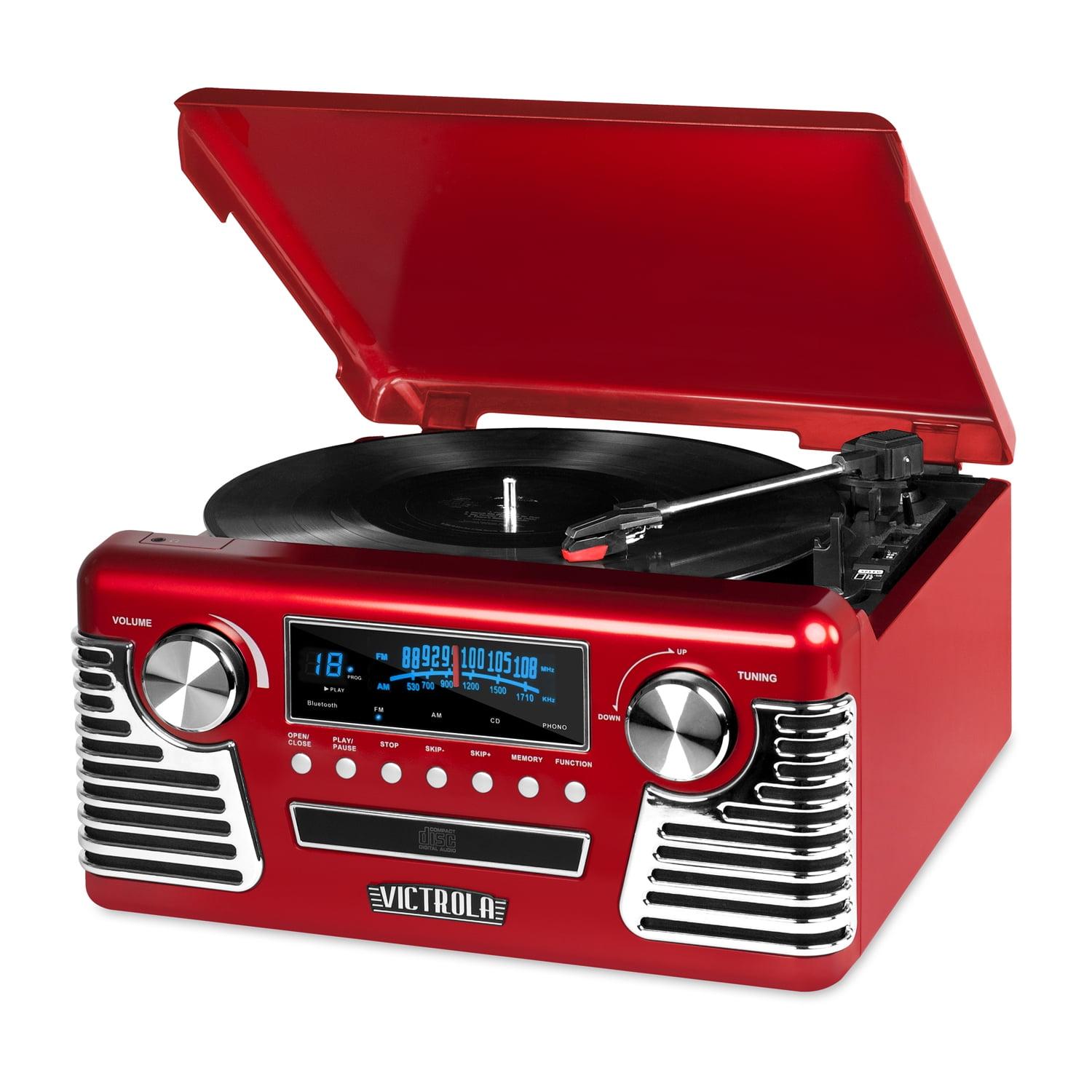 Victrola Retro 3-Speed Bluetooth Record Player - Red