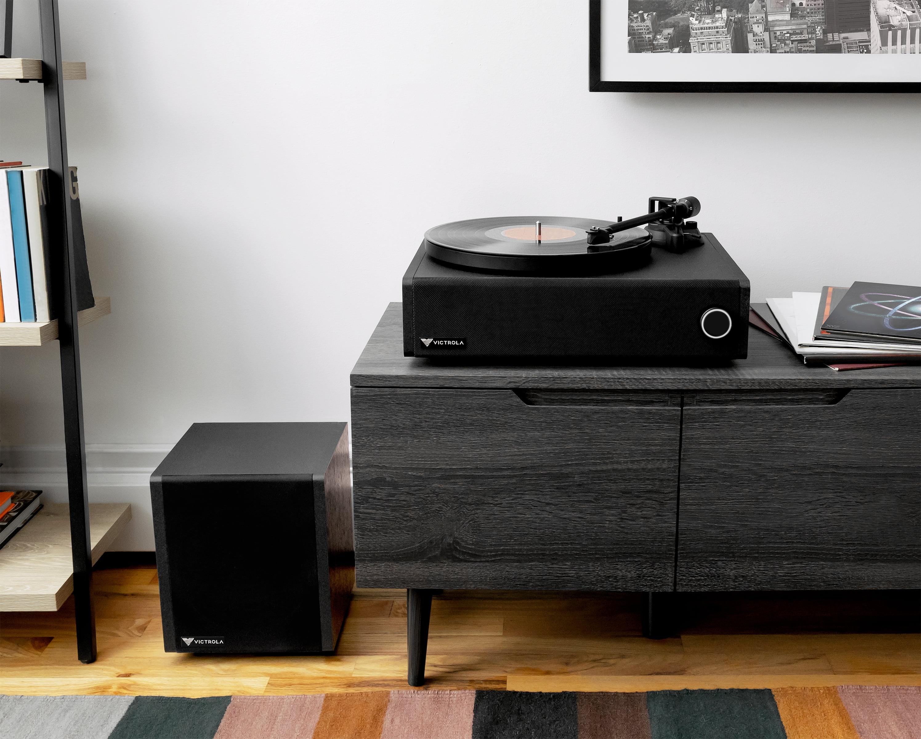 Victrola Espresso Belt Drive Turntable with Subwoofer