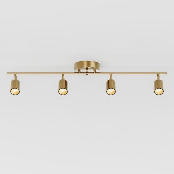 Vidalite Shura 4-Light Integrated LED Track Light w/ Rotatable Heads, 3 ft. Track Lighting Kit, 3000k, 2240 Lumen