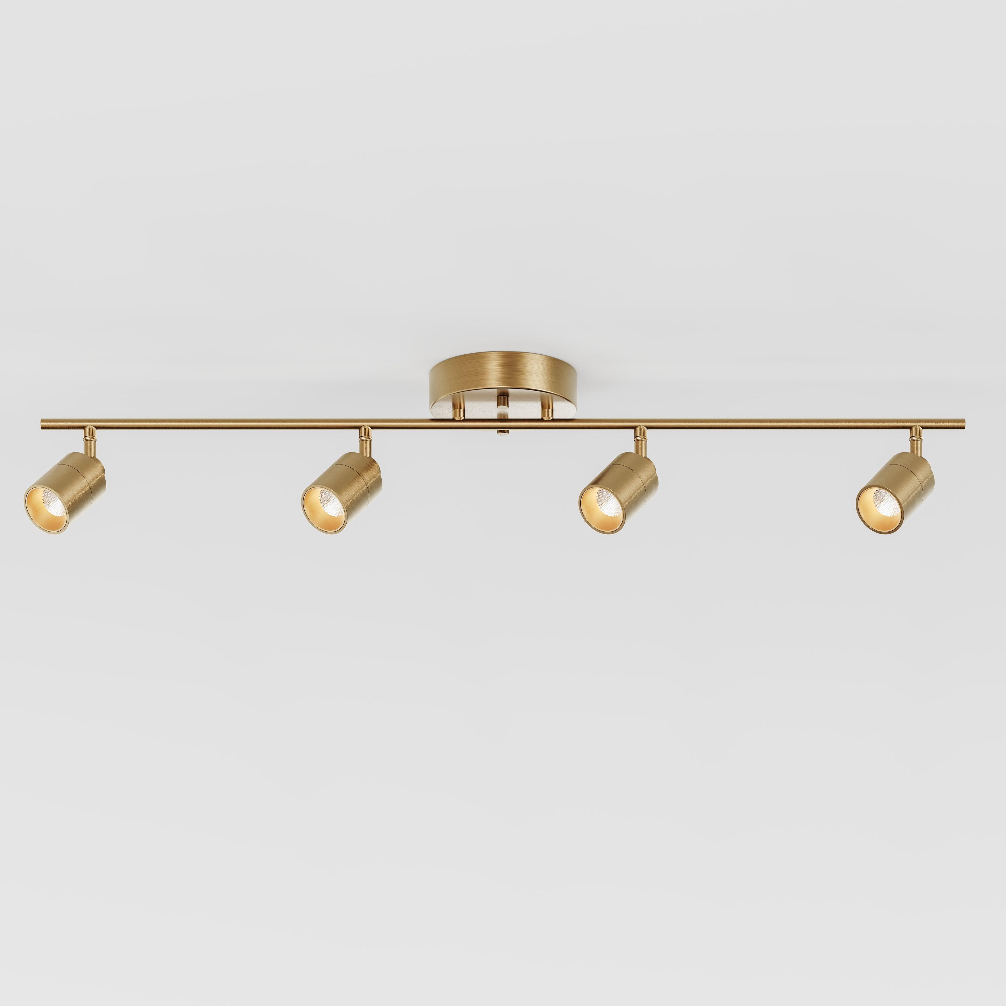 Vidalite Shura 4-Light Integrated LED Track Light w/ Rotatable Heads, 3 ft. Track Lighting Kit, 3000k, 2240 Lumen