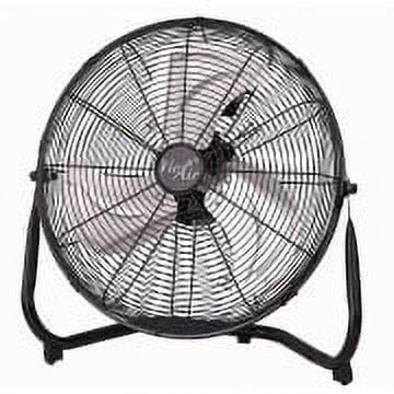 Vie Air 14" Black Metal Floor Fan with Adjustable Tilt