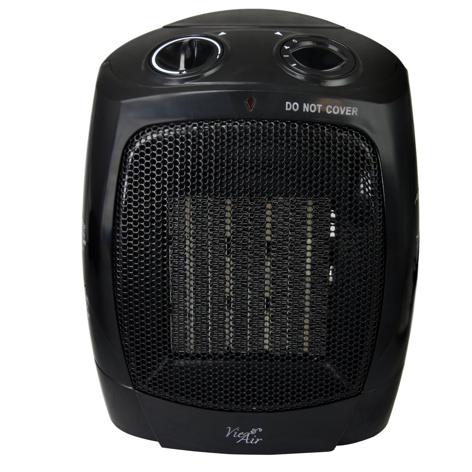 Vie Air 1500 Watt 5100 BTU Electric Compact Space Heater with Adjustable Thermostat