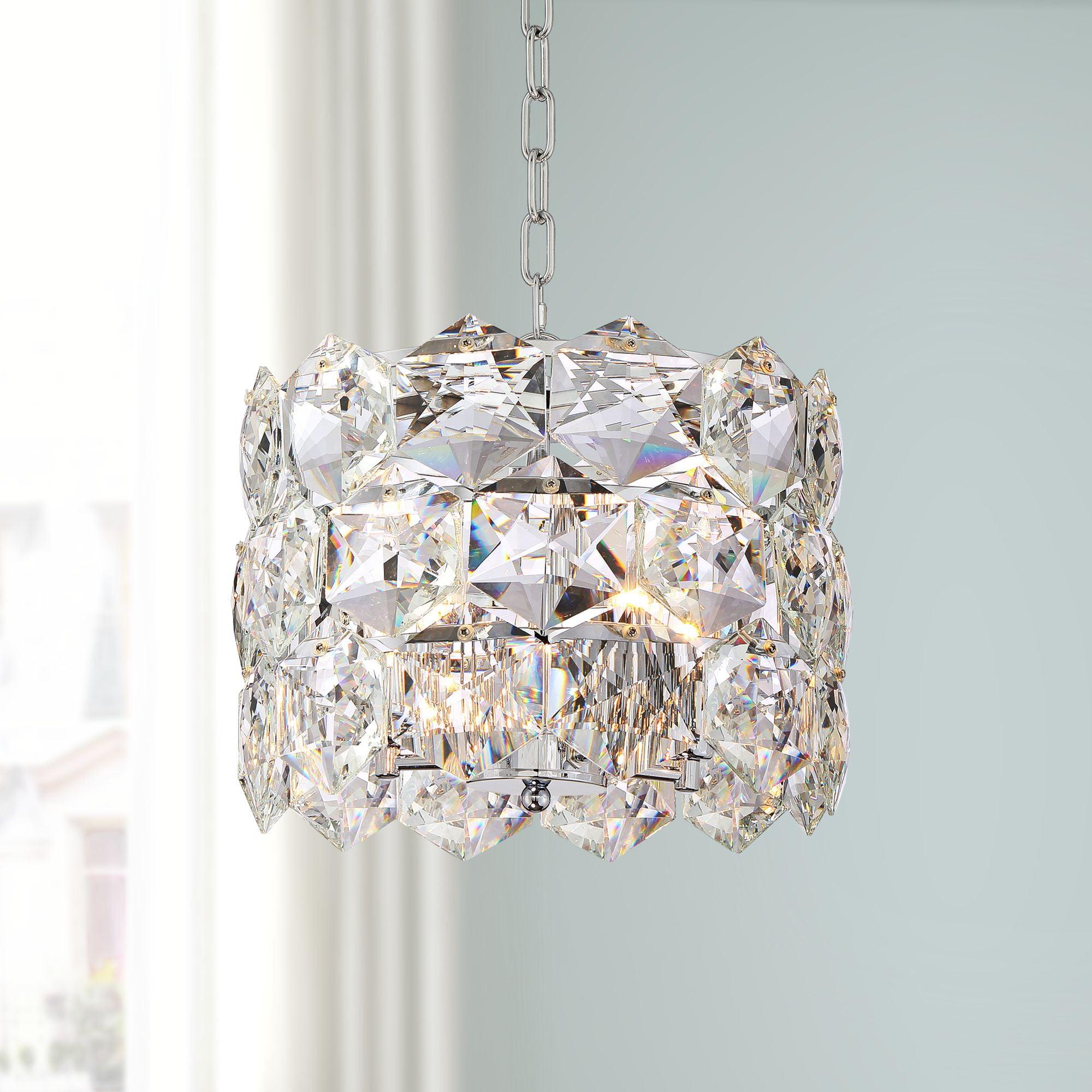 Vienna 18.5" Chrome Crystal Pendant Chandelier