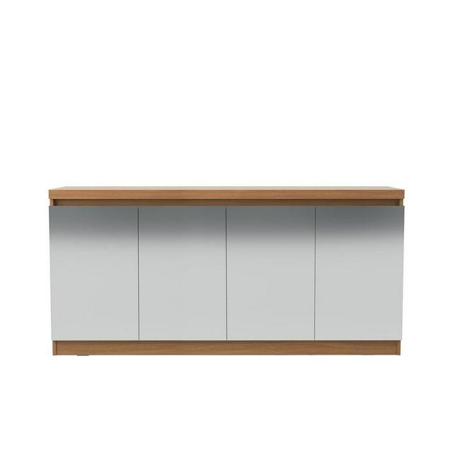 Vienés Mueble Buffet de 62,99 Pulgadas con 6 Estantes y Espejos