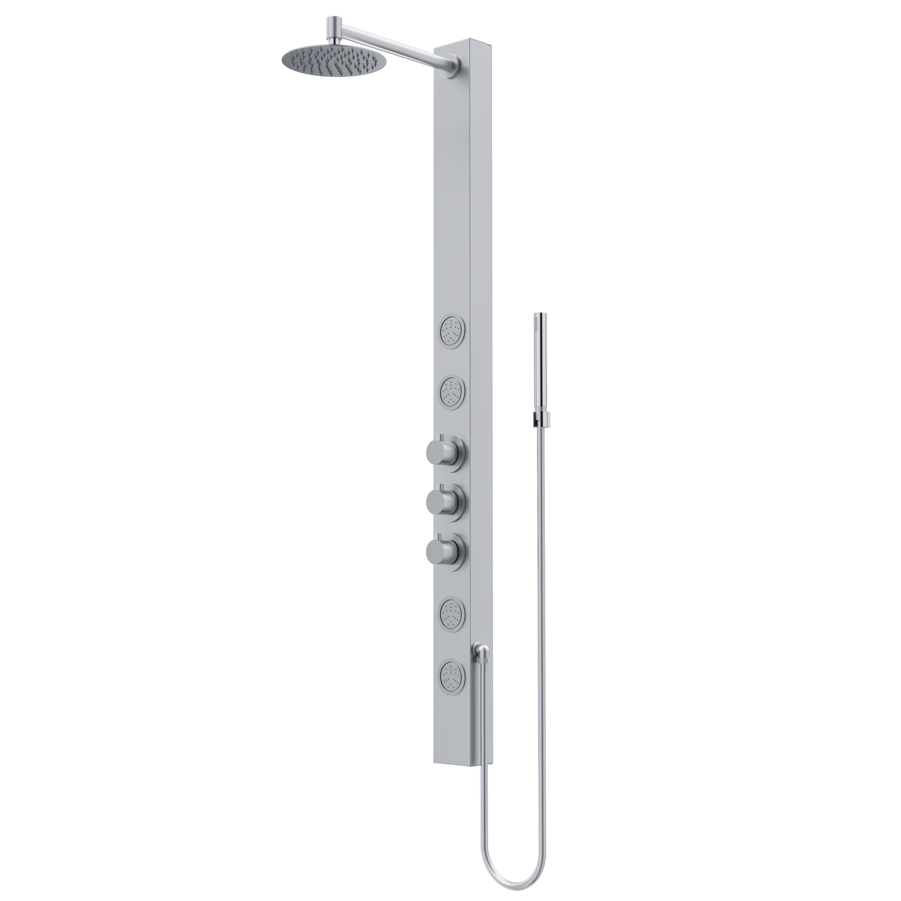 Sutton 58" H X 4" W EZDivert™ 4-Jet Shower System with Hand Shower Wand and Adjustable Shower Head