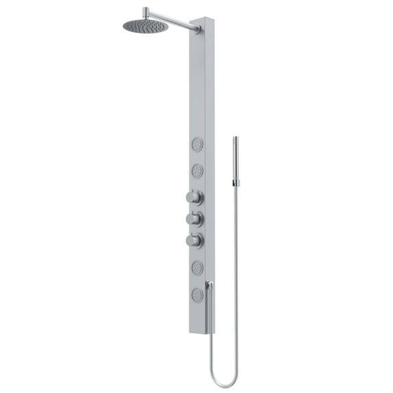 Sutton 58" H X 4" W EZDivert™ 4-Jet Shower System with Hand Shower Wand and Adjustable Shower Head