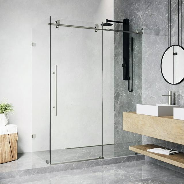 Elan E-class 46" W x 34" D x 76" H Sliding Frameless Shower Enclosure with 3/8" Clear Glass