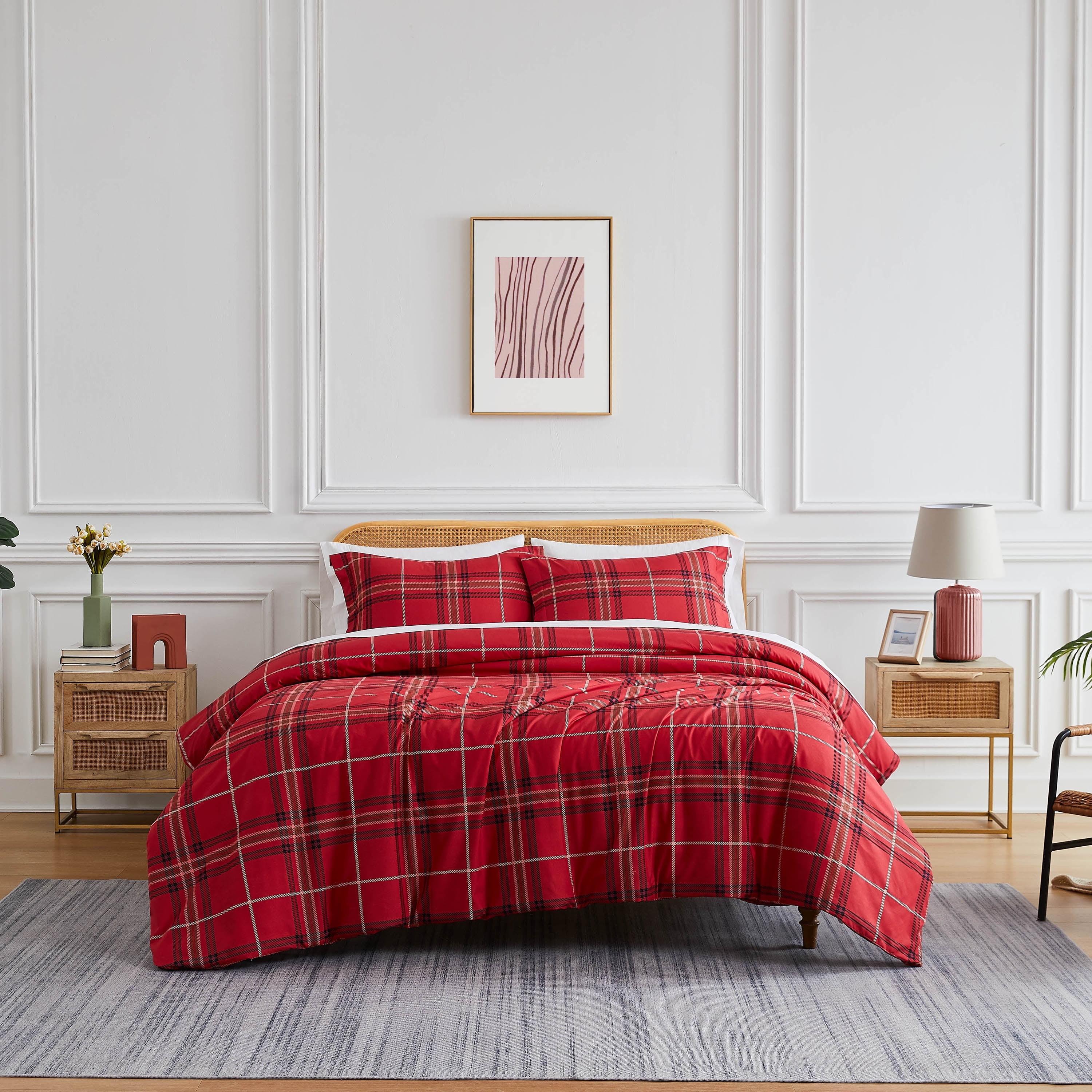 SouthShore Fine Linens Vilano Plaid Oversized Microfiber Duvet Cover Set by Southshore Fine linens