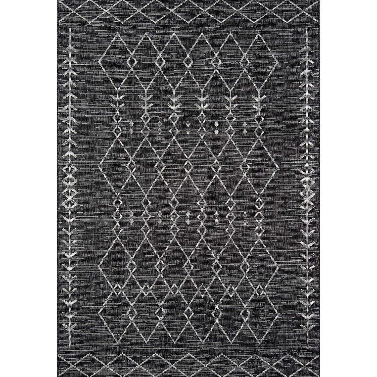 Villa Area Rug, Charcoal, 9'3 X 12'6