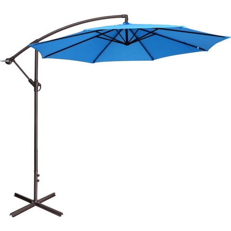 Cantilever Umbrella - 10FT Offset Outdoor Patio Umbrella with Tilt, Blue