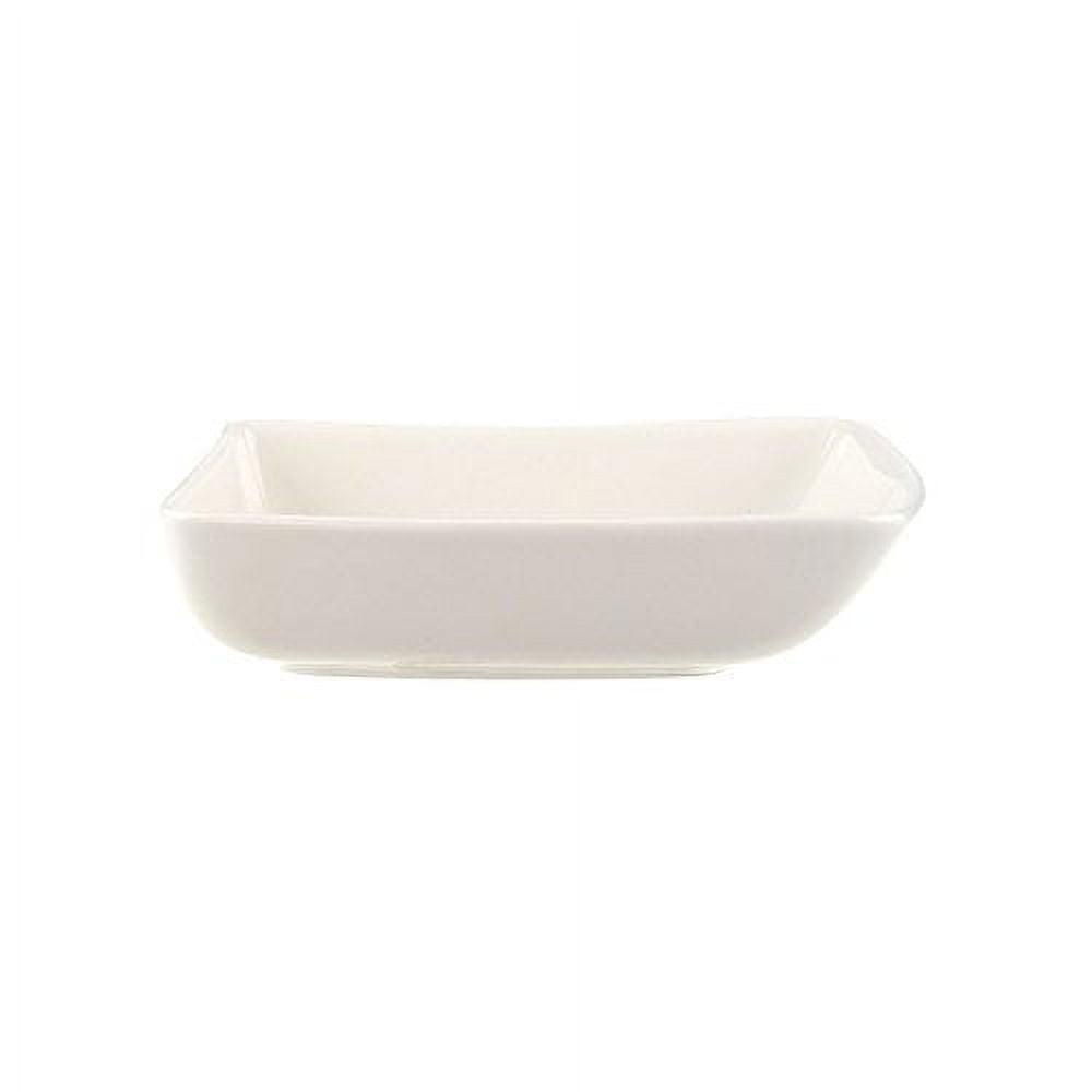 Elegant White Ceramic Square Snack Bowl for Everyday Elegance