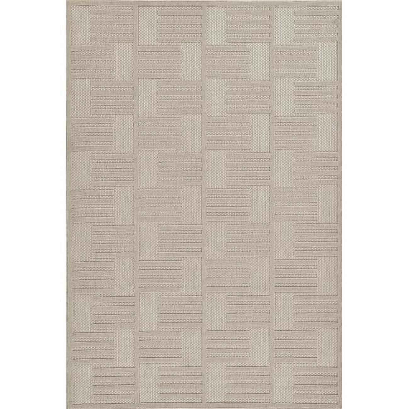 Momeni Dante Geometric Machine Loomed Indoor/Outdoor Rug Beige