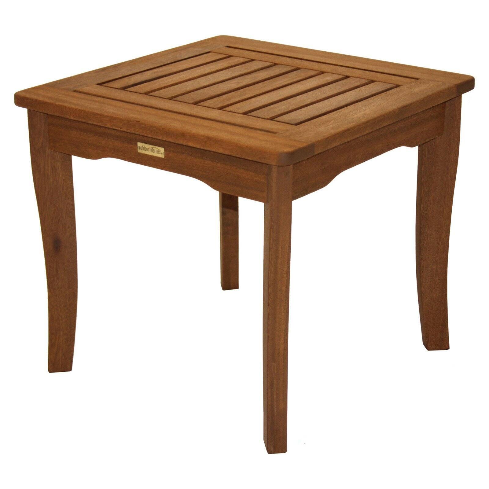 Vineyard Classic Brown Eucalyptus Square Outdoor End Table