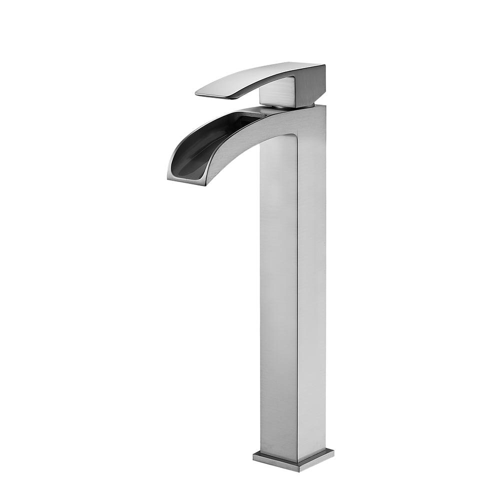Belair Brushed Nickel Single Lever Waterfall Bathroom Faucet
