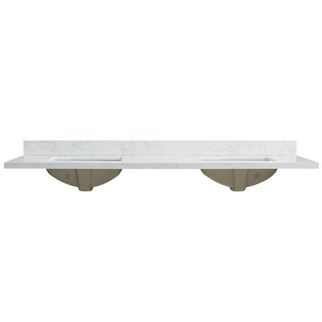 Vinnova Jaen 73'' Stone Double Bathroom Vanity Top with Sink