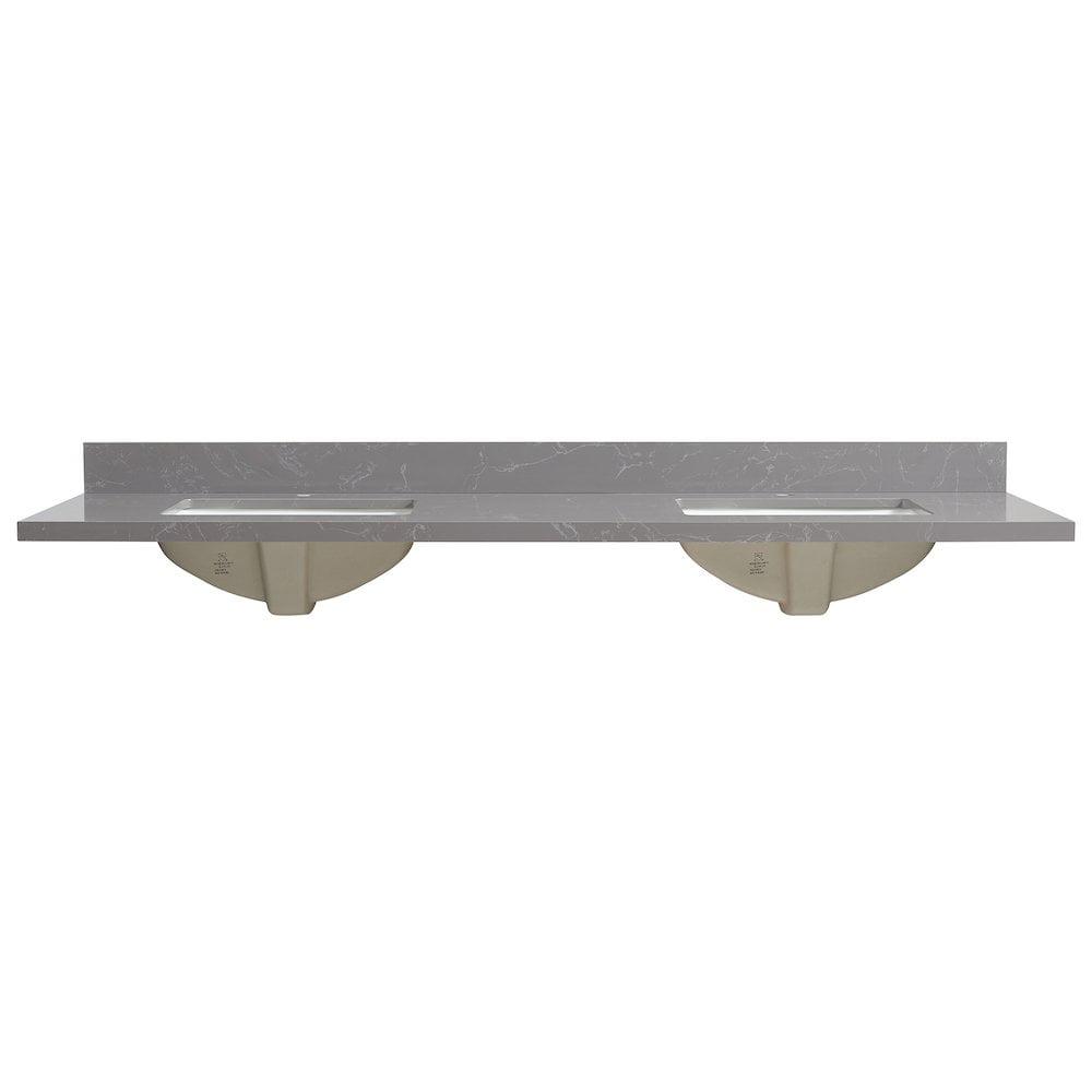 Vinnova Malaga 73'' Stone Double Bathroom Vanity Top with Sink