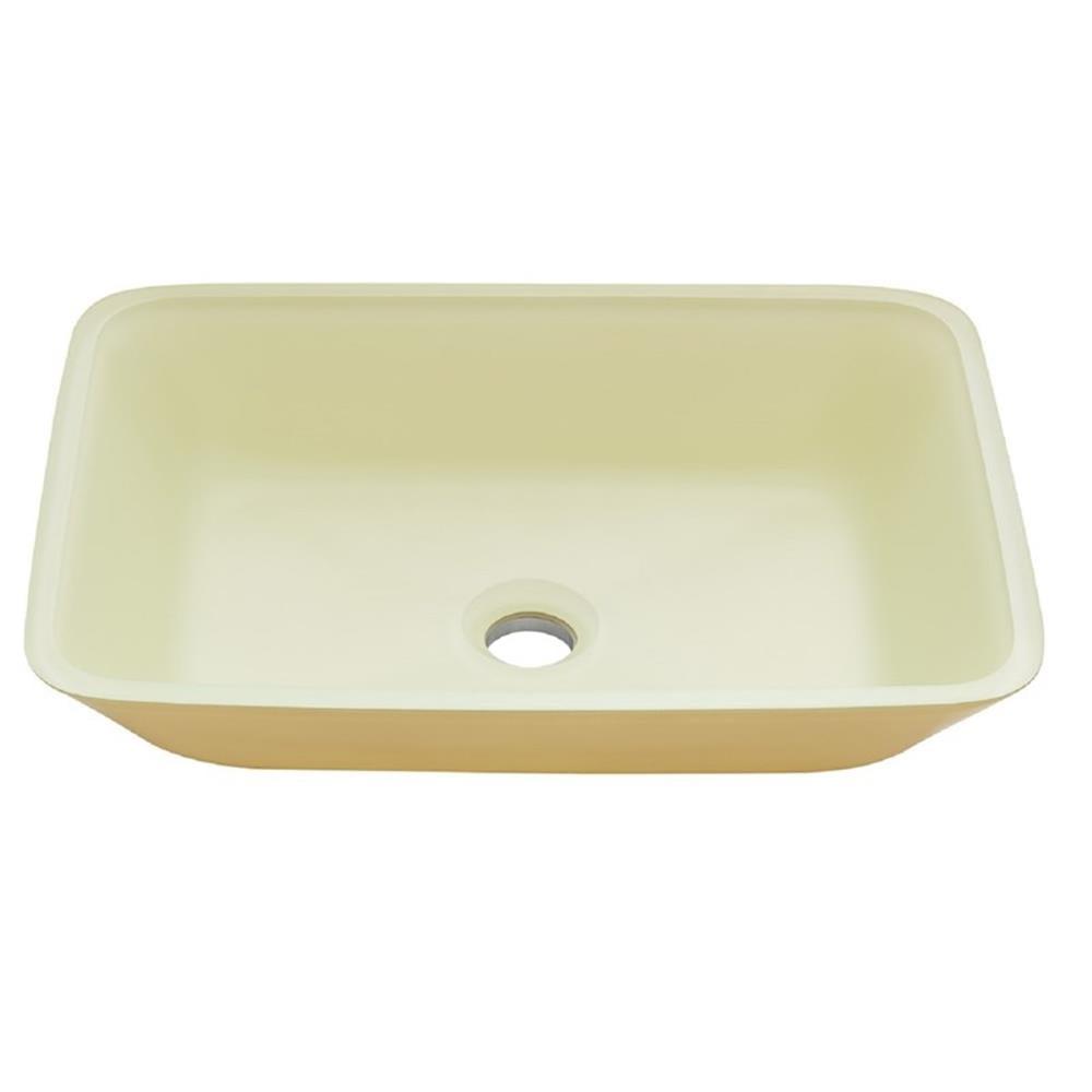 Vinnova Tudela 13'' Tempered Glass Square Bathroom Sink