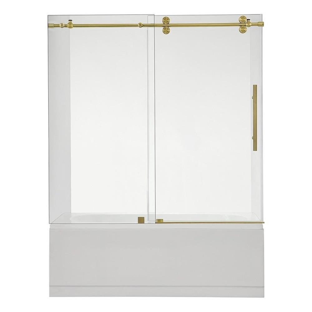 60" W X 58" H Frameless Tub Door