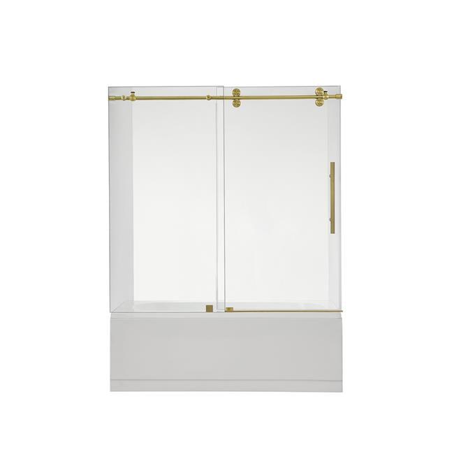 60" W X 58" H Frameless Tub Door