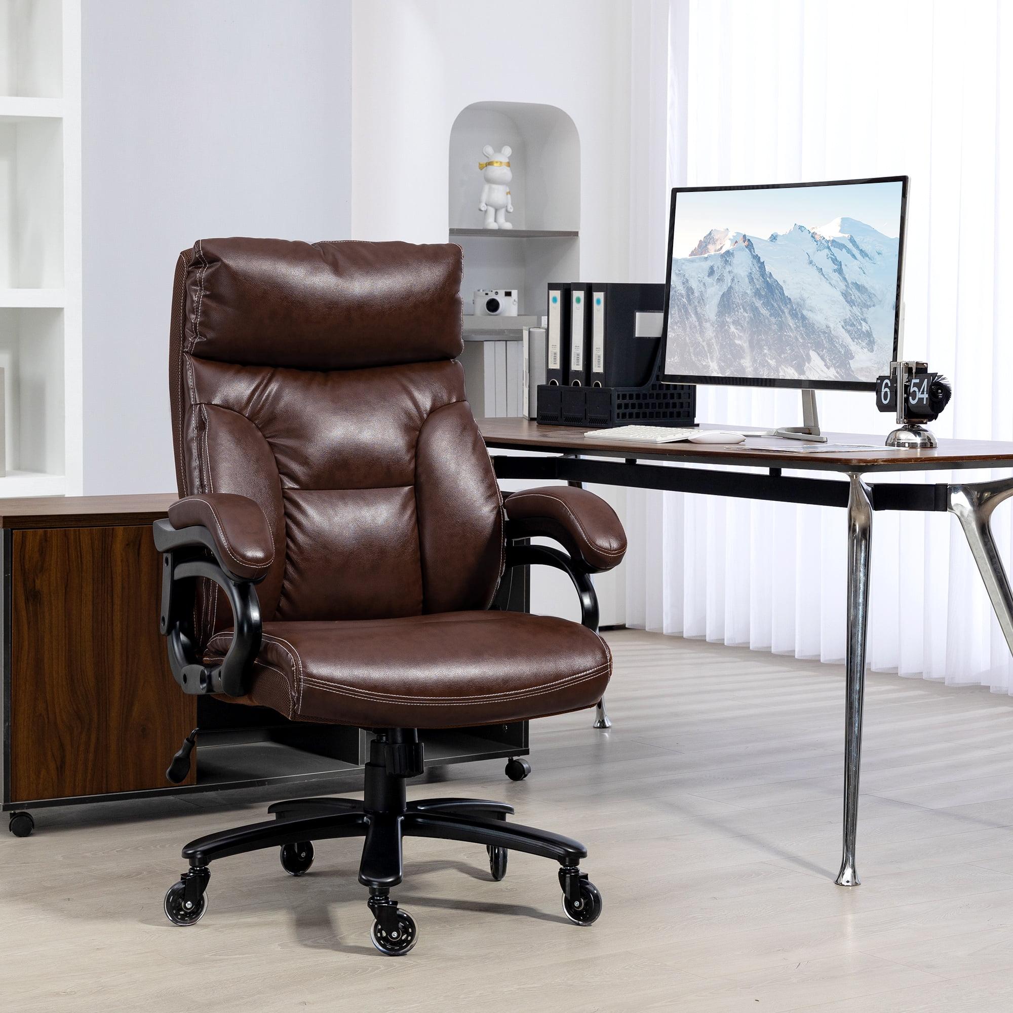 Vinsetto 400lbs Executive Office Chair for Big and Tall, PU Leather Computer Desk Chair with Adjustable Height