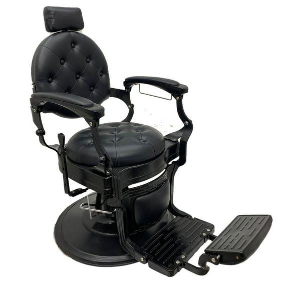 OmySalon Vintage Barber Chair All Purpose Heavy Duty, Hydraulic Recline Salon Beauty Styling Chair Retro, 360 Degree Swivel for Hair Stylist Tattoo