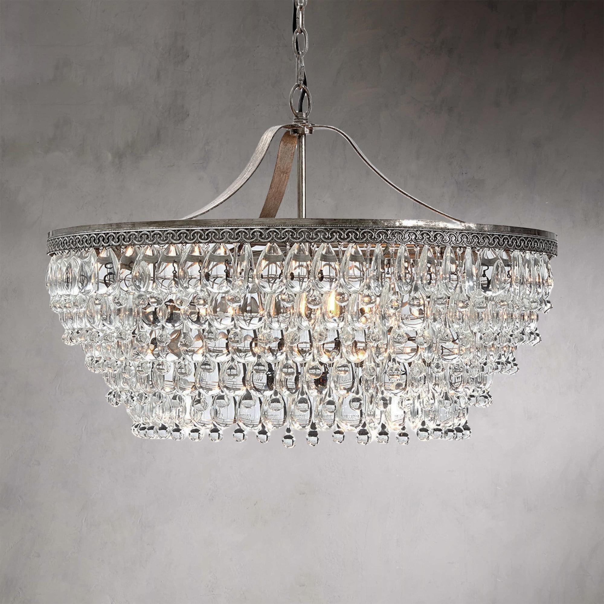 Clarissa Crystal Round Chandelier (19"-28")