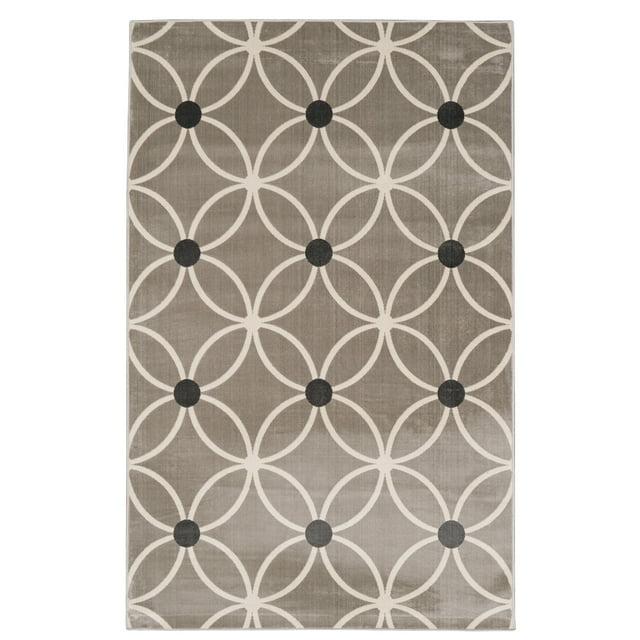 Vintage Tangram Grey and Ivory 8 X 10