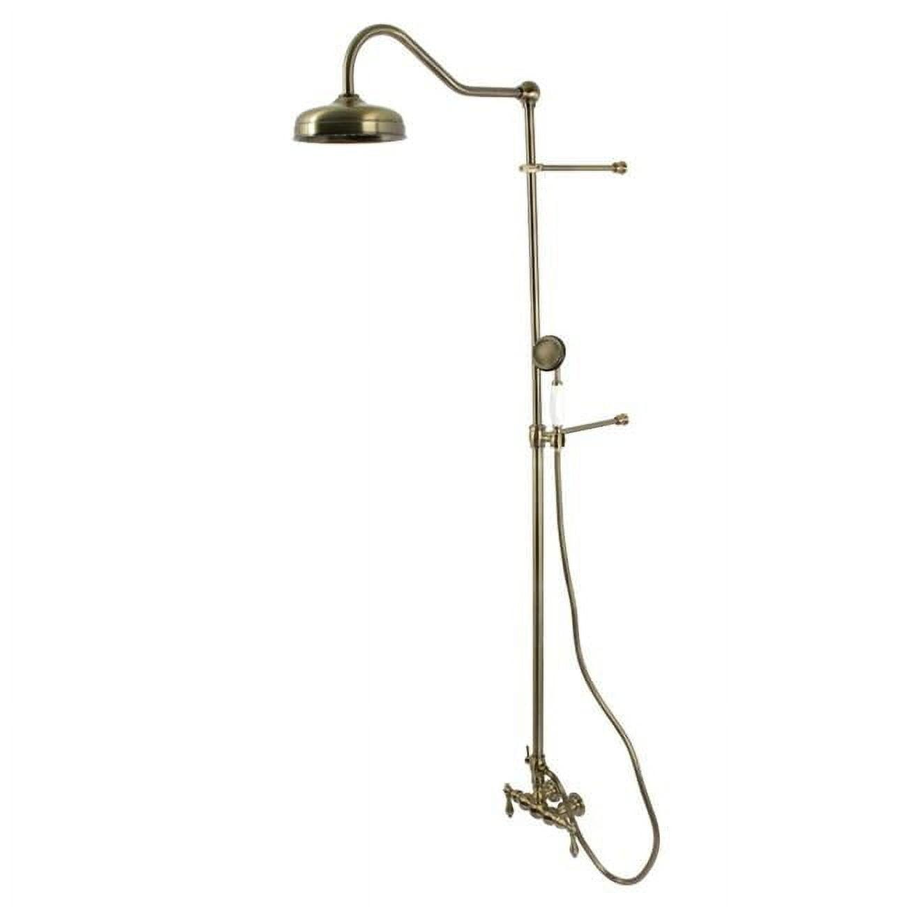 Kingston Brass Kingston Brass Vintage Tub Wall Mount Rain Drop Shower System with Hand Shower CCK6173