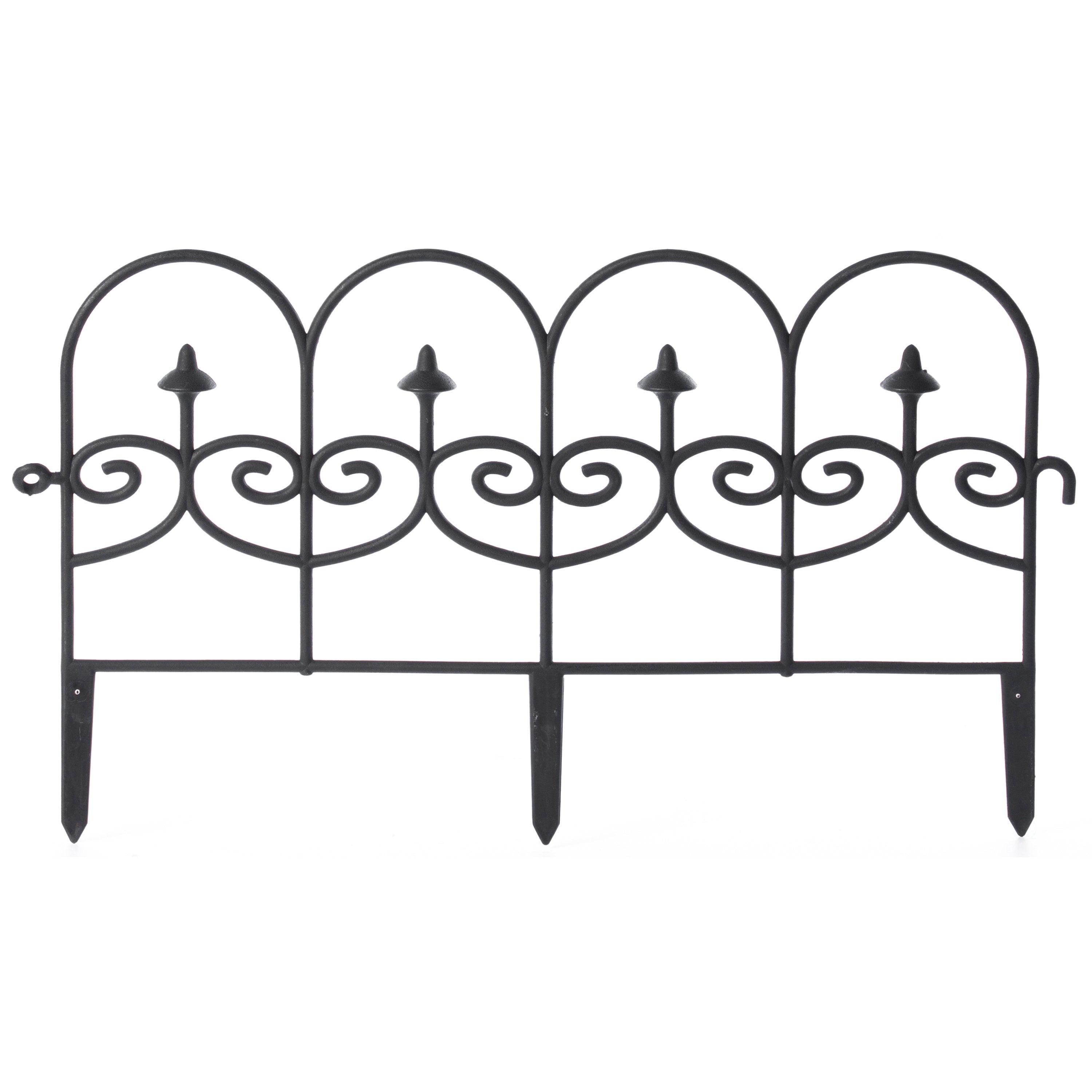 White Vinyl Garden Picket Fence Panel, 12 x 21.75 Inches