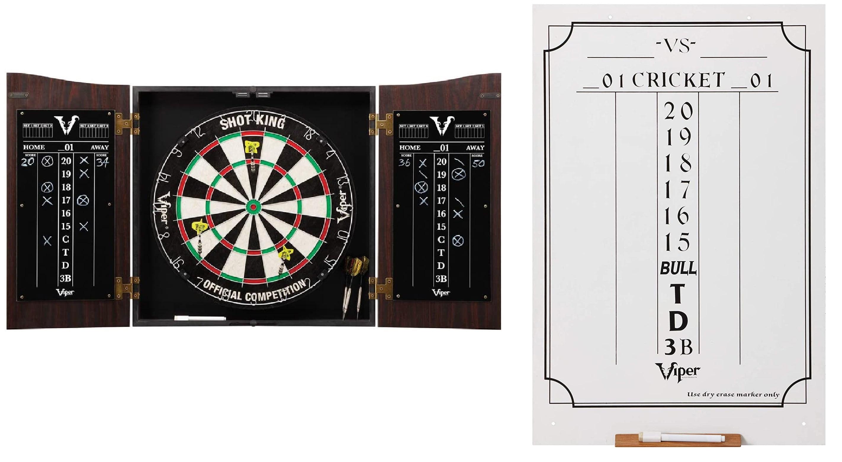 Viper Viper Vault Shot King Sisal Bristle Dartboard and Cabinet Set