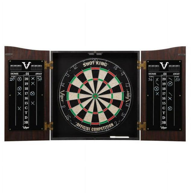 Viper Viper Vault Shot King Sisal Bristle Dartboard and Cabinet Set