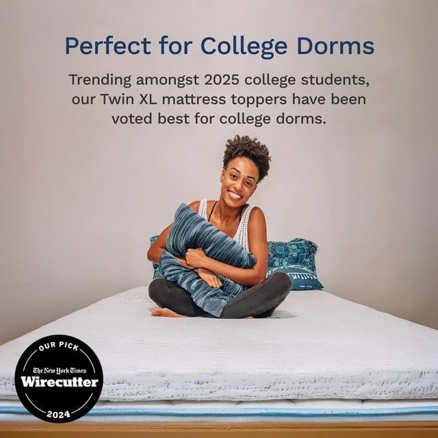 Mattress Topper - 4 Inch - Breathable Memory Foam - Select High Density by Viscosoft  Twin Extra Long
