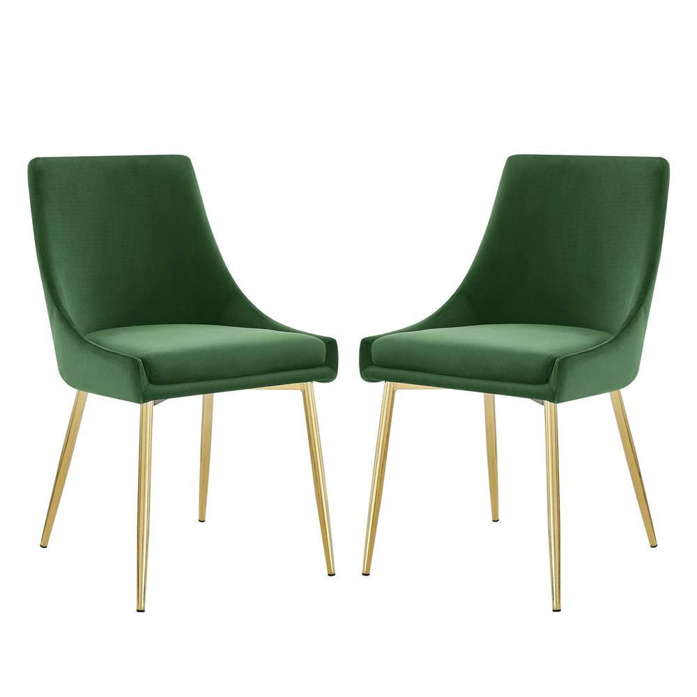 Modway Modway Viscount Performance Velvet Dining Chairs (Set of 2)