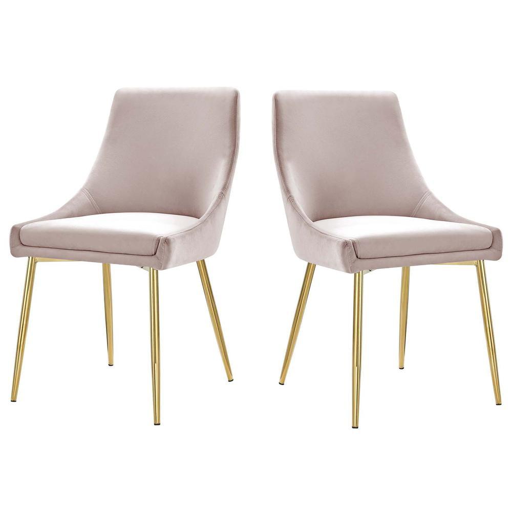 Modway Viscount Performance Velvet Dining Chairs (Set of 2)
