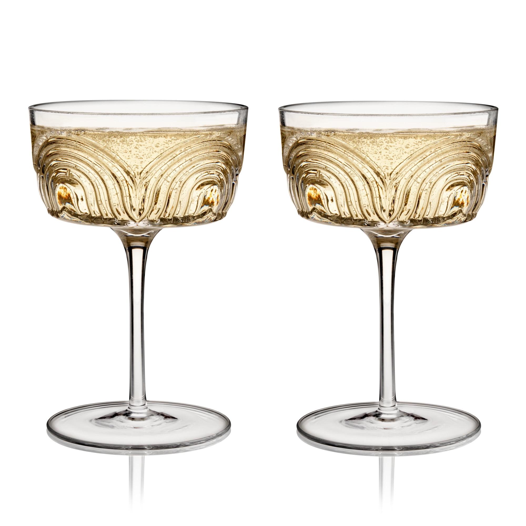 Viski Beau Crystal Cocktail Coupes (Set of 2)