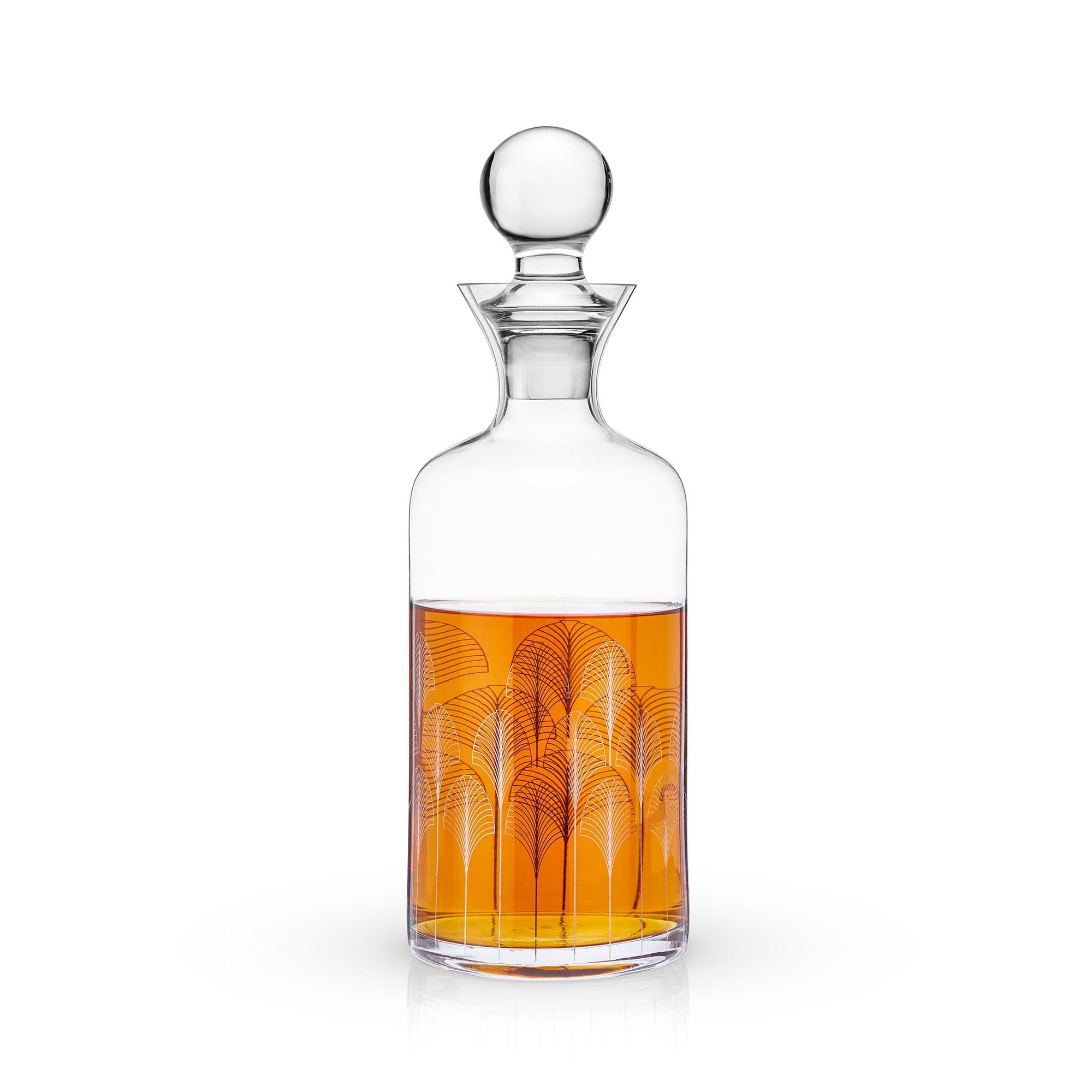 Viski Art Deco Crystal Decanter