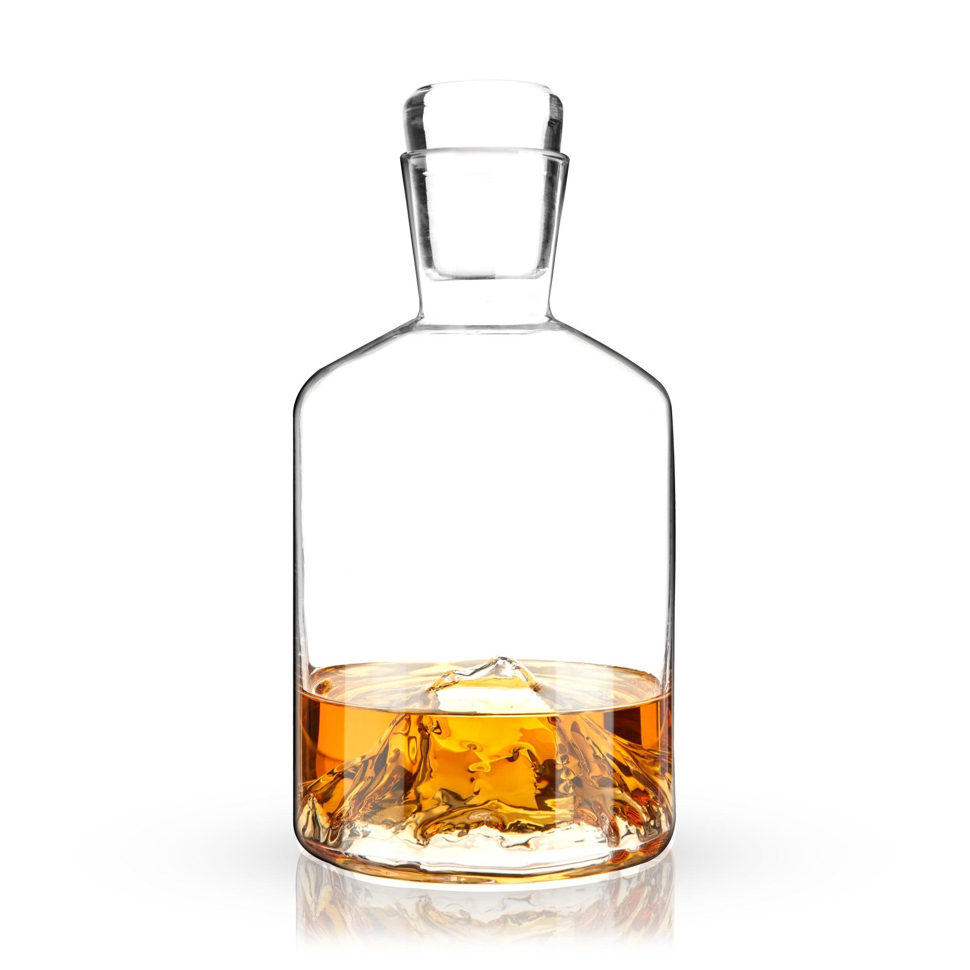 Mountain Crystal Glass Liquor Decanter with Stopper