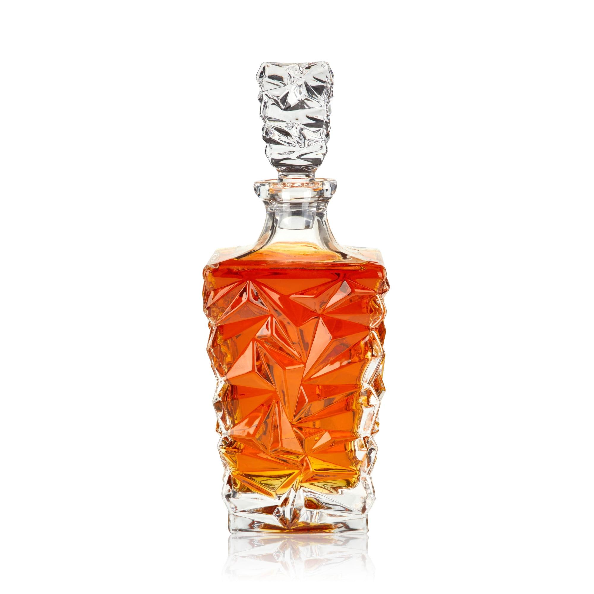 Viski Prism Lead-Free Crystal Whiskey Decanter