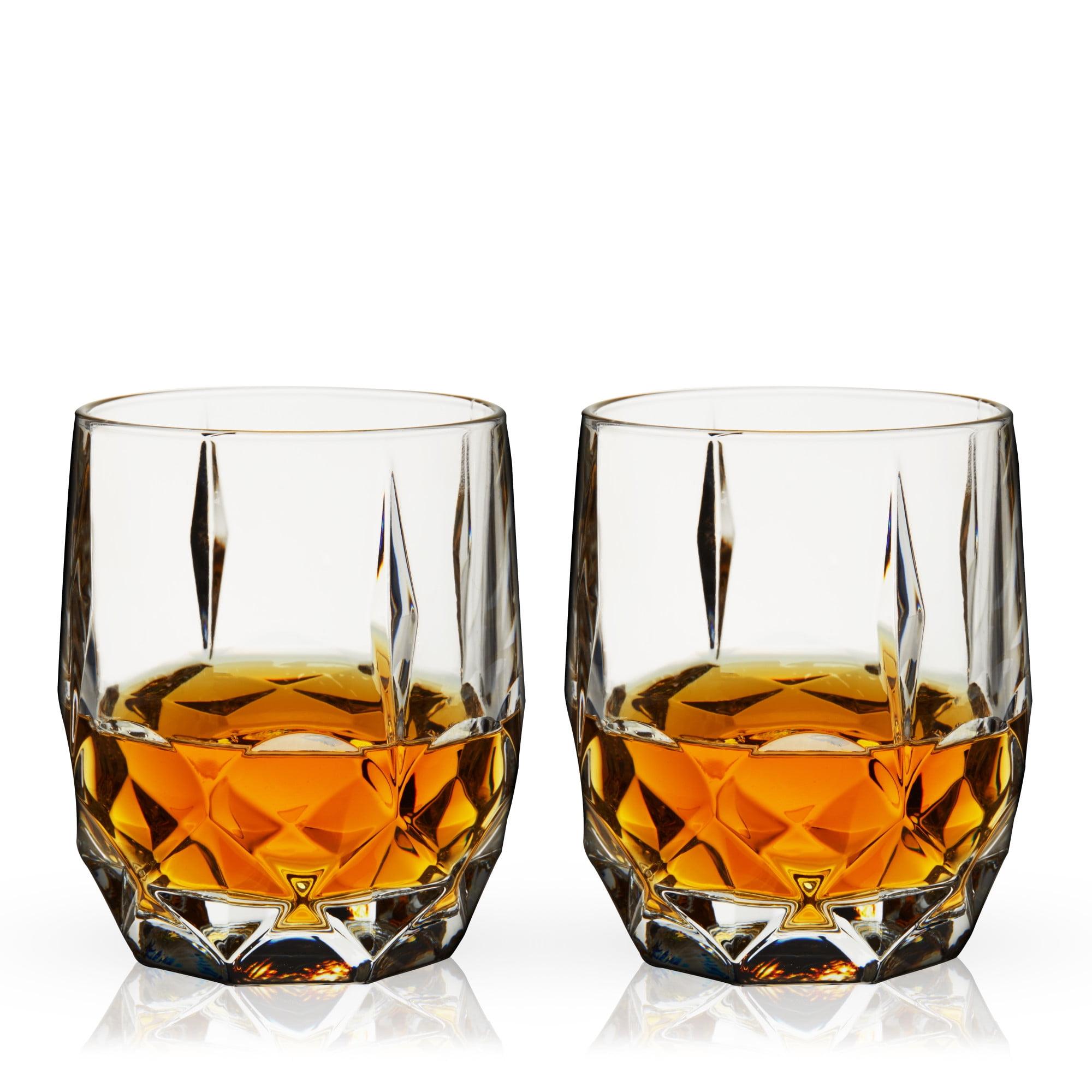 Viski 11oz European Crystal Cut Cocktail Glasses Set of 2