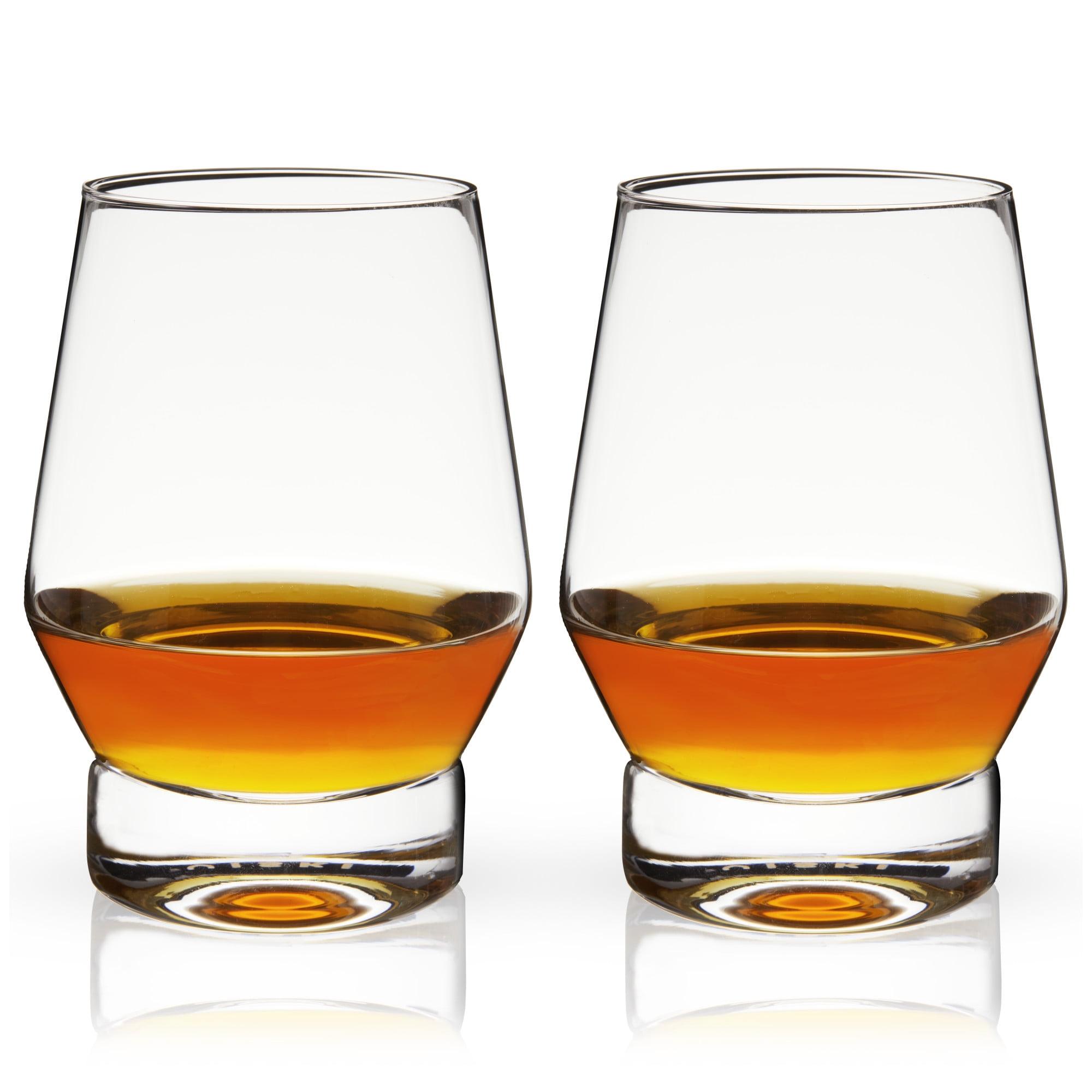 Raye Heavy Base Crystal Whiskey Glasses