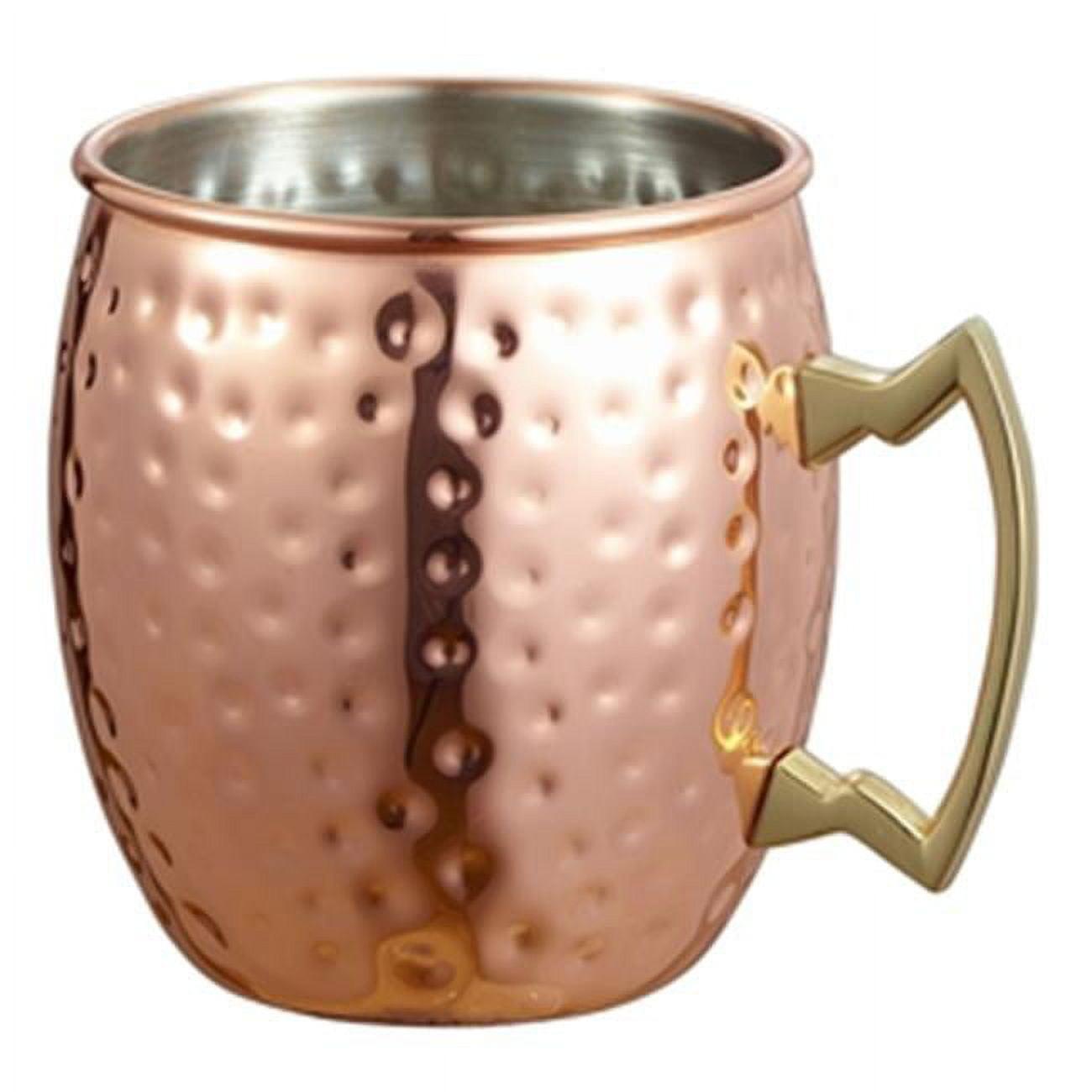 Hammered Copper-Plated Moscow Mule Mug with Brass Handle