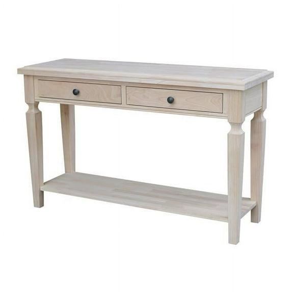 Vista Console and Sofa Table Natural - International Concepts: Durable Parawood, Modern Rectangle Design