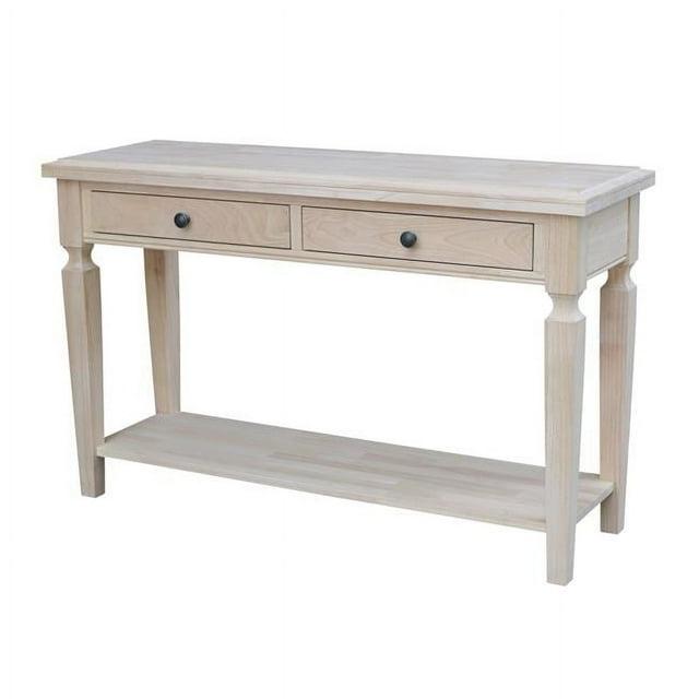 Vista Console and Sofa Table Natural - International Concepts: Durable Parawood, Modern Rectangle Design
