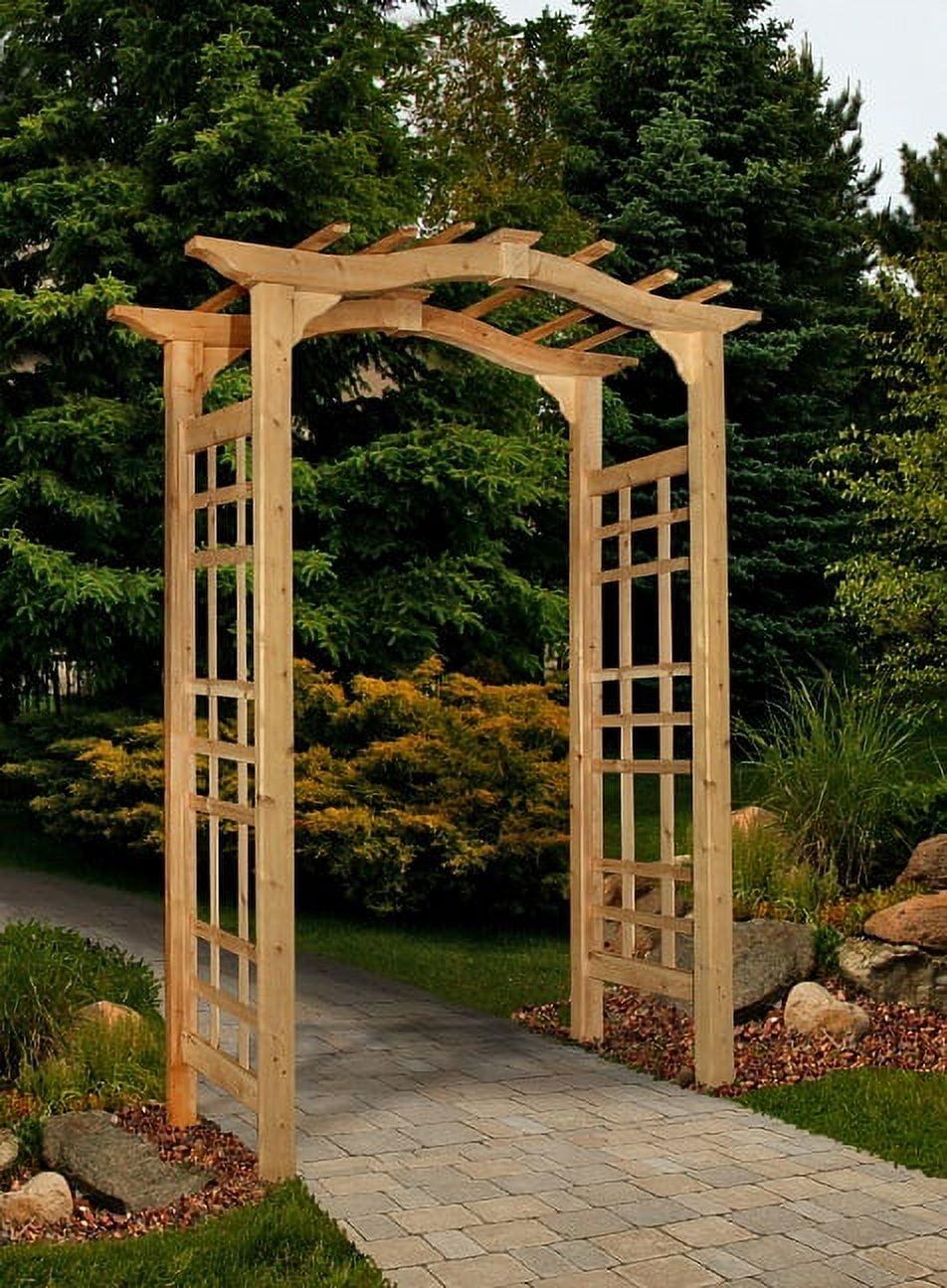 Westwood Cedar Arbor with Flat Roof, Golden Brown