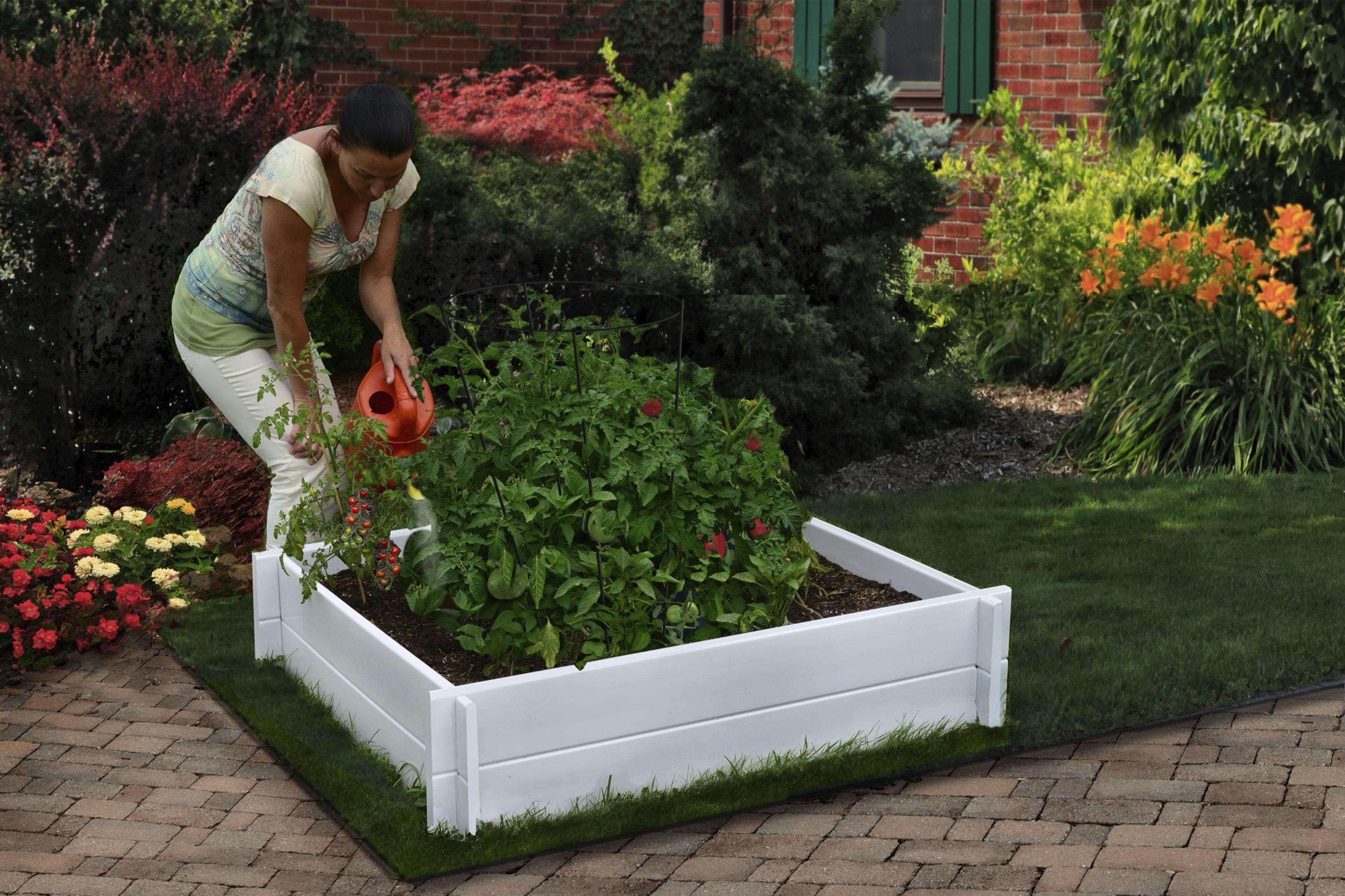 Classic White Vinyl Raised Garden