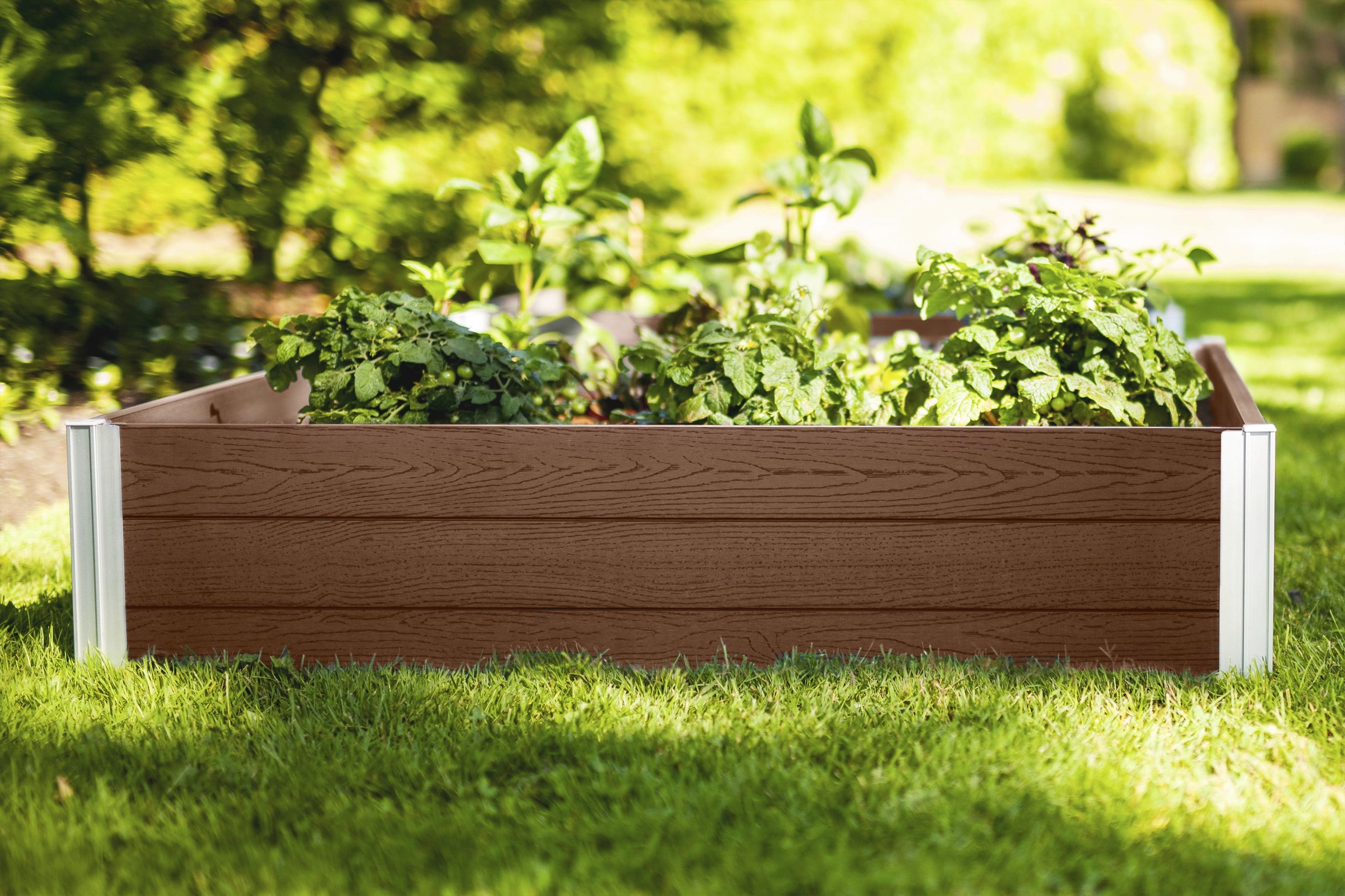 Urbana 4 ft x 4 ft Vinyl Raised Garden Bed