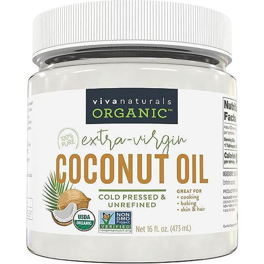 Viva Naturals Organic Extra-Virgin Cold-Pressed Coconut Oil, 16 oz