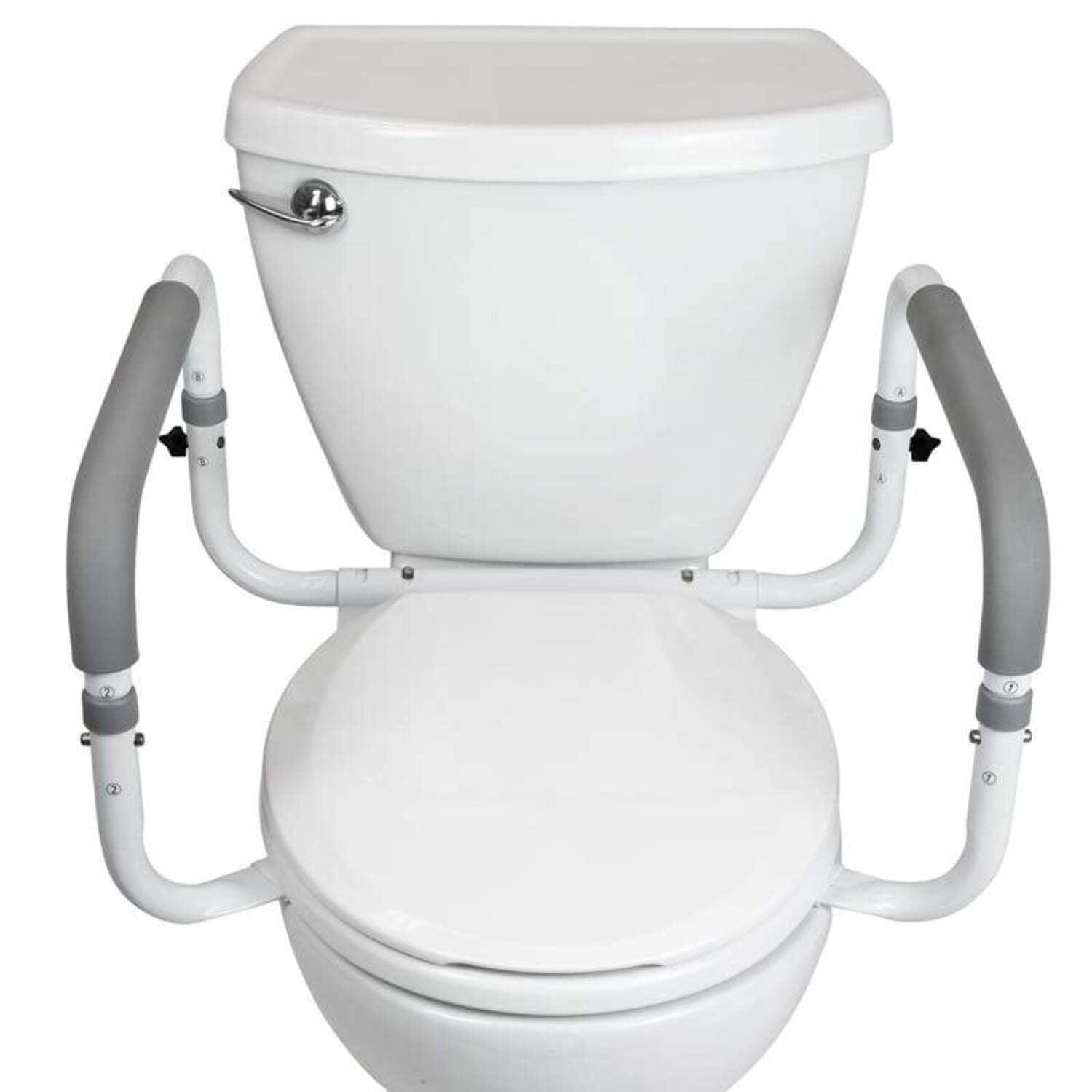 Vive Adjustable Compact Toilet Rail - Adjustable Grab Bar, Compact Support Frame with Handrail for Bathroom Toilet Seat, Weight Capacity 300lbs